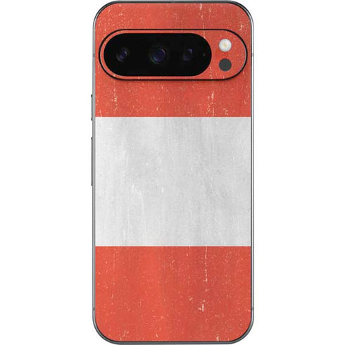 Peru Flag Distressed Google Pixel 9 Pro Skin
